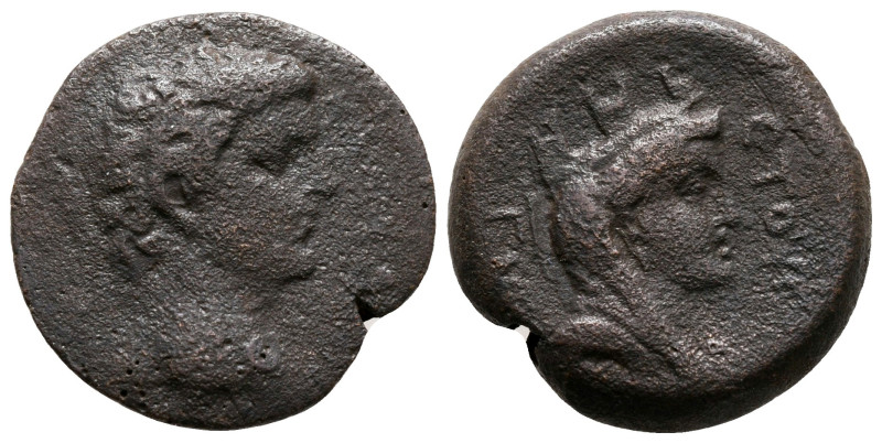 Cilicia. Anazarbos. Claudius AD 41-54. 
Bronze Æ

20 mm, 5,06 g



fine