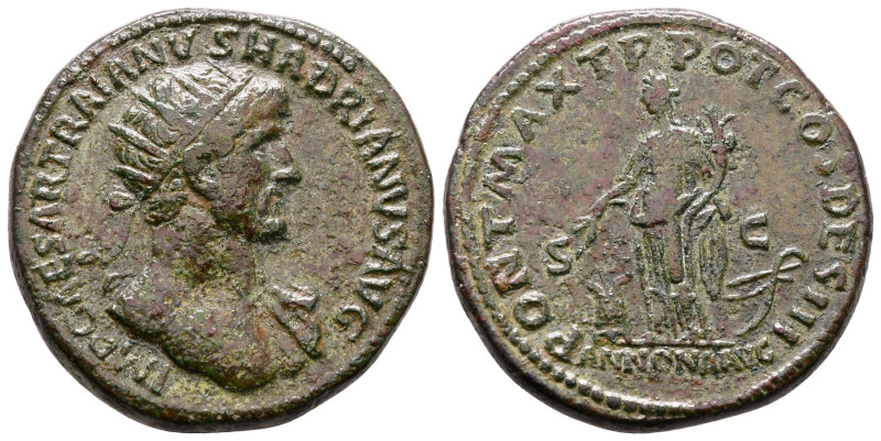 Hadrian AD 117-138. Rome
Dupondius Æ

28 mm, 12,80 g



nearly very fine