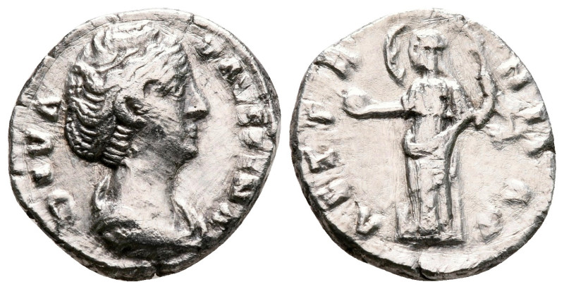 Diva Faustina I AD 140-141. Rome
Denarius AR

17 mm, 2,61 g



fine