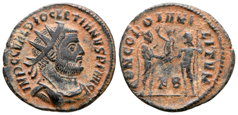 Diocletian AD 284-305. Cyzicus
Radiatus Æ

21 mm, 2,82 g



very fine