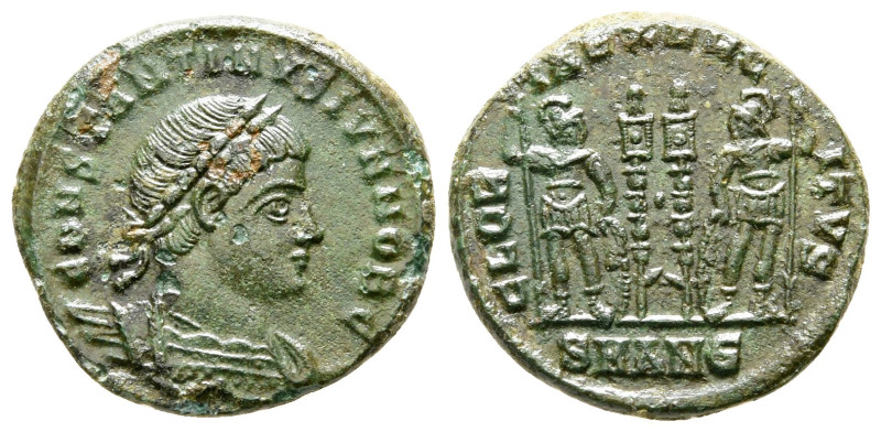 Constantine II, as Caesar AD 317-337. Antioch
Follis Æ

17 mm, 2,43 g



...