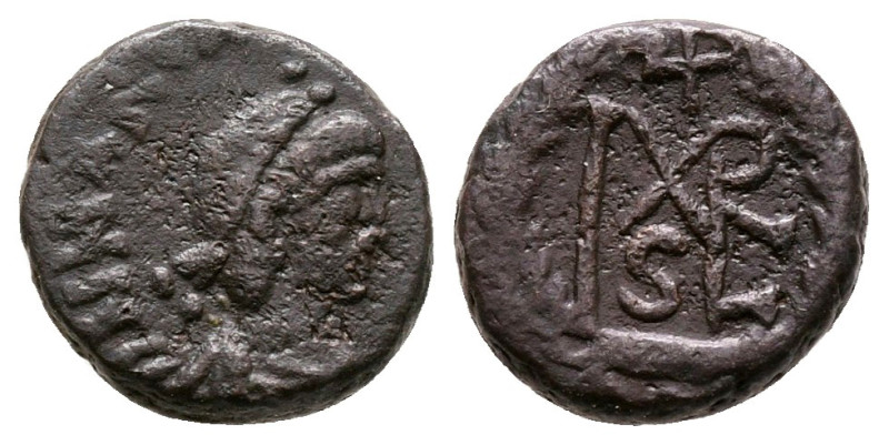 Marcian AD 450-457. Constantinople
Nummus Æ

11 mm, 1,53 g



very fine