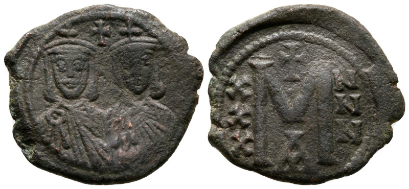 Nicephorus I, with Stauracius AD 802-811. Constantinople
Follis or 40 Nummi Æ
...