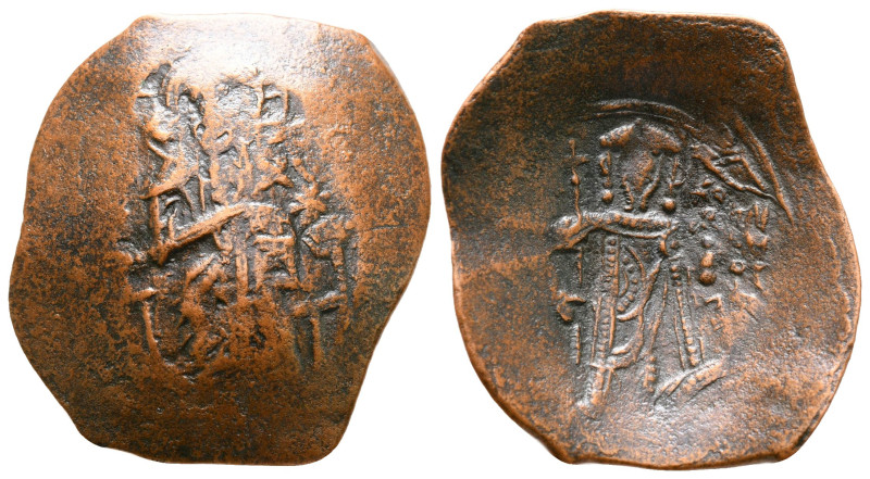 Isaac II Angelos AD 1185-1195. Constantinople
Trachy Æ

28 mm, 2,34 g



...