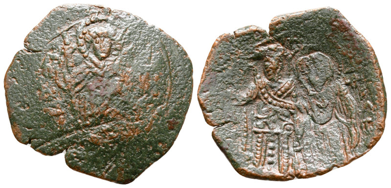 Michael VIII Palaeologus AD 1261-1282. Constantinople
Trachy Æ

26 mm, 2,68 g...