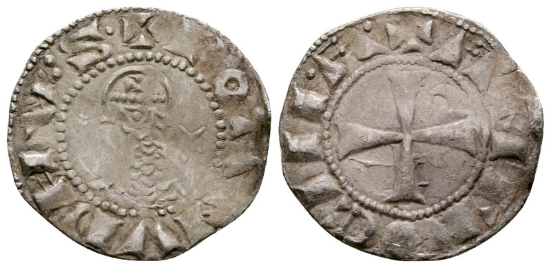 Principality of Antioch. Antioch. Bohemond III AD 1163-1201. 
Denier AR

19 m...