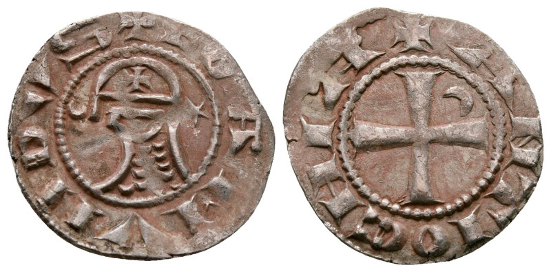 Principality of Antioch. Antioch. Bohemond III AD 1163-1201. 
Denier AR

18 m...