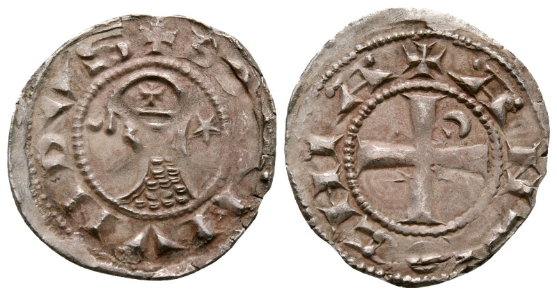 Principality of Antioch. Antioch. Bohemond III AD 1163-1201. 
Denier AR

19 m...