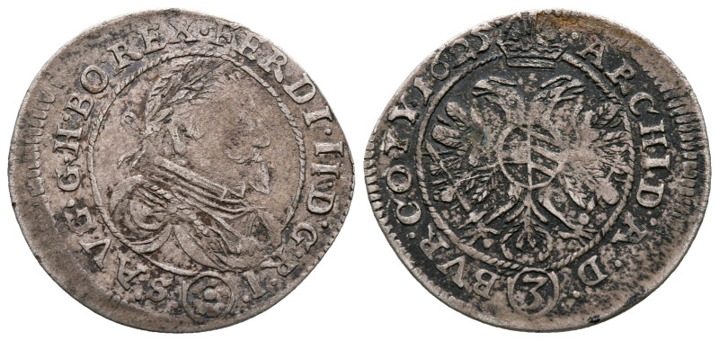 Austria. St.Pölten. Ferdinand II AD 1627-1670.
3 Kreuzer AR 1625

22 mm, 1,94...