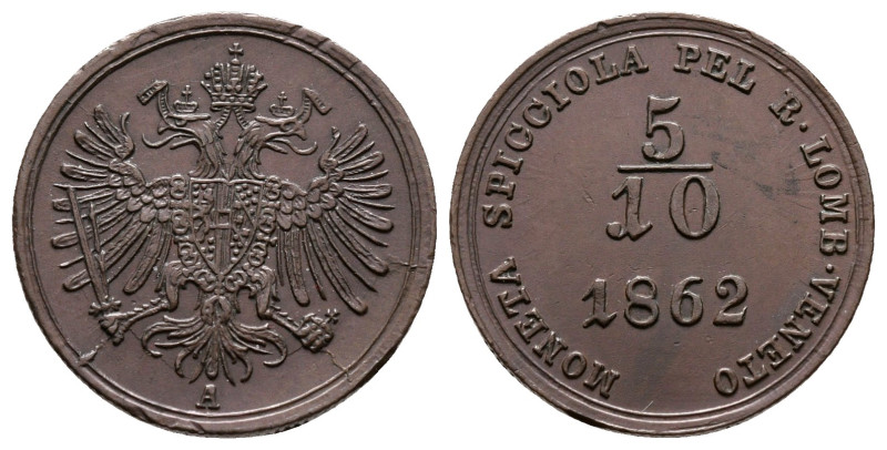 Austria. Wien (Vienna). Franz Joseph I AD 1848-1916.
5/10 Kreuzer CU 1862

17...