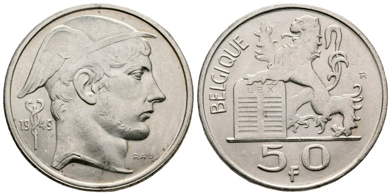 Belgium. Leopold III AD 1934-1951.
50 Francs AR 1949

30 mm, 12,44 g



N...