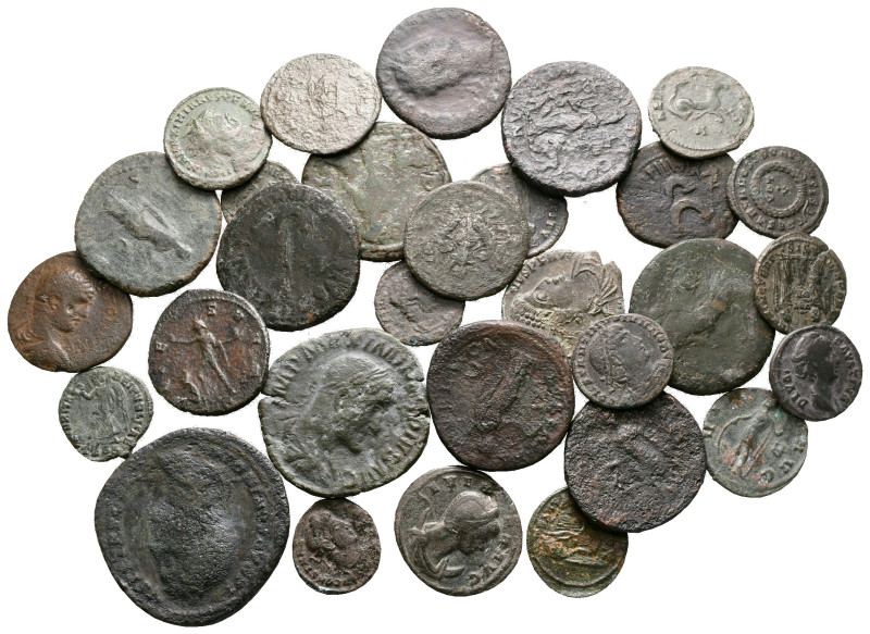 Lot of ca. 30 roman bronze coins / SOLD AS SEEN, NO RETURN! 

nearly very fine