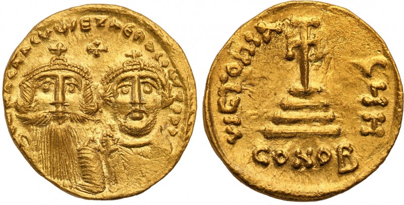 Byzantium, Heraclius i Heraclius Constantinus (610-641). Solidus, Constantinople...