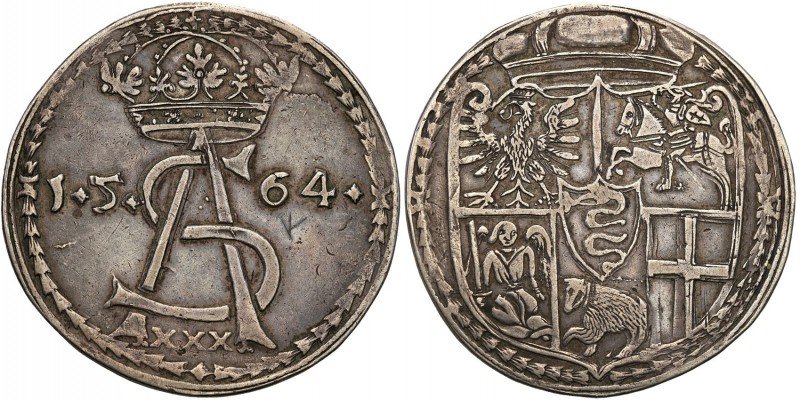 Sigismund II August. POLKOPEK, zloty polski (30 groszy (groschen) 1564, Vilnius/...