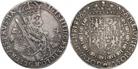 Sigismund III Vasa. Taler (thaler) 1629, Bydgoszcz 
Aw.: Półpostać króla w prawo w koronie i zbroi, z mieczem opartym o ramię i jabłkiem królewskim w...