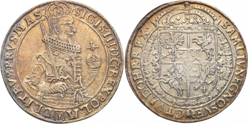 Sigismund III Vasa. Taler (thaler) 1631, Bydgoszcz 
Aw.: Półpostać króla w praw...