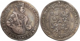 Sigismund III Vasa Taler (thaler) 1594, Stockholm SIGISMVNDVS 
Aw.: Półpostać króla w prawo w koronie, z mieczem opartym o ramię i jabłkiem królewski...