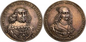 Medal for weeding Wladyslaw IV Vasa with Ludwika Gonzaga 1646, SD - Dadler, SILVER 
Aw.: Popiersie Władysława IV. W otoku: VLADISLAUS IV D G REX POL ...