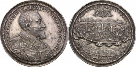 Sigismund III Vasa Medal 1 1/2 Taler (thaler) 1620, Danzig 
Aw.: Popiersie króla z gołą głową, w zbroi dekorowanej motywami roślinnymi. Płaszcz spięt...