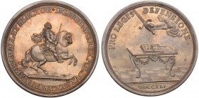 Augustus III the Sas. Large medal Wikariacki 1741 rok (H. F. Wermuth), SILVER 
Aw.: Król na koniu w prawo i napis wokoło D G FRID AVG REX POL DVX SAX...