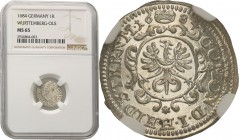 Silesia. Kingdom Olesnica. Krajcar 1684 NGC MS65 (MAX) 
Najwyższa nota gradingowa na świecie i jedyna w MS65. W legendzie rewersu DIH, rzadka moneta....