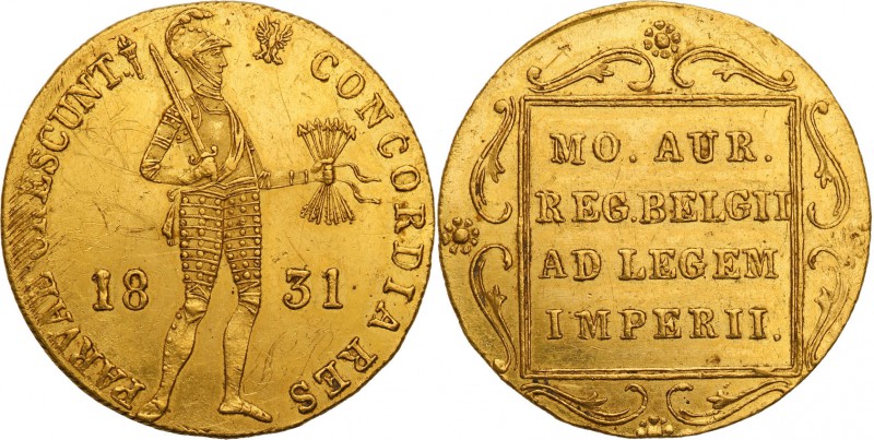 The November Uprising. Ducat (Dukaten) 1831, variety with a dot before a flare ...