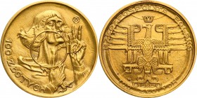 II RP. PROBE GOLD 100 zlotych 1925, Kopernik (Copernicus) - Second known on the market! 
Najrzadsza próba międzywojenna na rynku. Stanisław Szukalski...