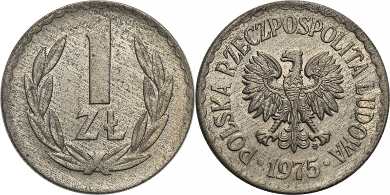 PRL. PROBE copper-nickel 1 zloty 1975 without inscription PROBE 
Nienotowana od...