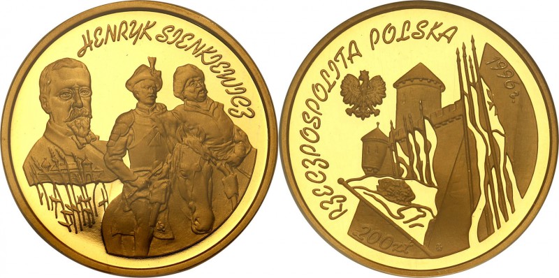 III RP. 200 zlotych 1996 Henryk Sienkiewicz 
Jedna z najrzadszych 200-złotówk I...