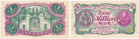 Danzig 1.000.000 (milion) Mark 1923 
Banknot bez oznaczeń serii, numeracja pięciocyfrowa – 22604, z gwiazdą obróconą o 90 stopni.Złamany w pionie, ug...
