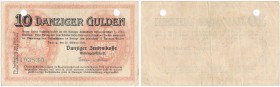 Danzig 10 gulden 1923 
Banknot Wolnego miasta Gdańska bez oznaczeń serii, 31.10.1923 numeracja 103830. Niezmiernie rzadki banknot sporadycznie pojawi...