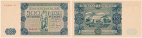 500 zlotych 1947 seria P4 
Wyśmienicie zachowany egzemplarz. Rzadki i poszukiwany banknot, szczególnie w taki znakomitym stanie zachowania.Lucow 1230...