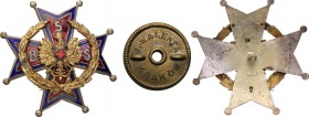Poland. II RP. 5th Sanitary Battalion - Cracow (Cracow) officer's badge 
Stan zachowania idealny. Oryginalna nakrętka. Wszystkie emalie w idealnym st...