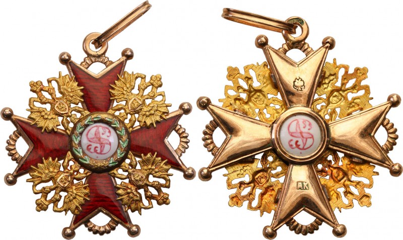 Russia. Order of the Holy Stanisaw III class, GOLD 
Zachowany w idealnym stanie...