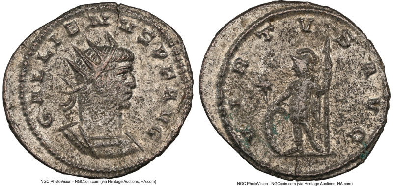 Gallienus, Sole Reign (AD 253-268). BI antoninianus (22mm, 5h). NGC MS, Silverin...