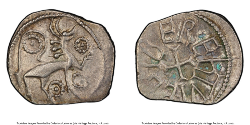 Kings of Northumbria. Eadberht Sceat ND (737-758) AU Details (Environmental Dama...