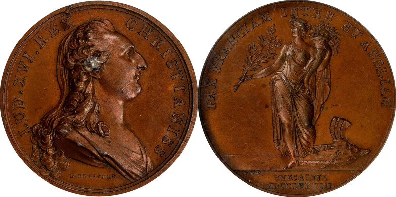 1783 Treaty of Paris Medal. Betts-612. Copper. MS-63 BN (PCGS).

42 mm. 31.8 g...