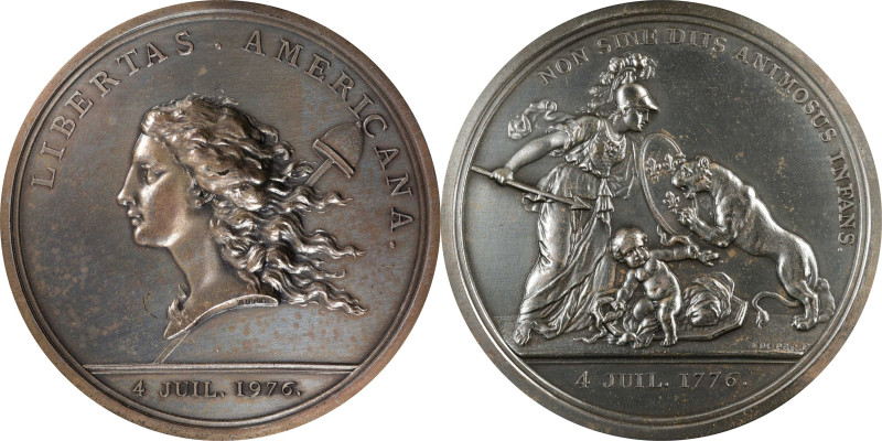 1976 Libertas Americana Medal. Modern Paris Mint Dies, Societe International des...