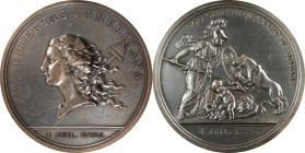 1976 Libertas Americana Medal. Modern Paris Mint Dies, Societe International des Collectionneurs et Medailles Issue. Silver. Edge No. 0113. Mint State...