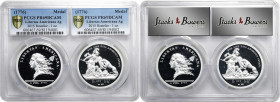 Lot of (2) "1781" (2015) Libertas Americana Medals. Modern Paris Mint Dies. Silver. Proof-69 Deep Cameo (PCGS).

38 mm. 1 ounce each, .925 fine, 1.8...