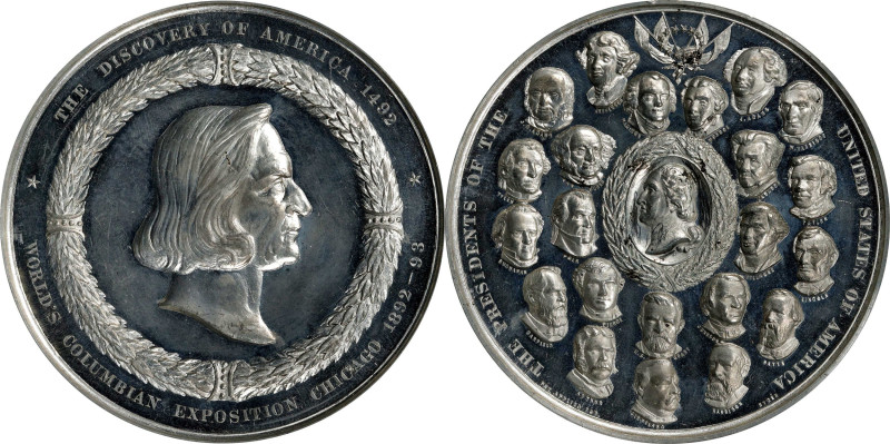 1892-93 World's Columbian Exposition Presidents Medal. Eglit-35A, Cunningham 20-...