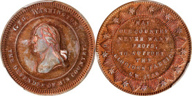 "1786" (ca. 1862) May Our Country Never Want Props Medal. First Obverse. Musante GW-529, Baker-260A. Copper. MS-64 RB (PCGS).

29 mm.