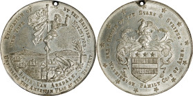 "1783" (ca. 1883) Van Arsdale Medal. Musante GW-999, Baker-A285. White Metal. MS-62 (PCGS).

33 mm. Pierced for suspension.