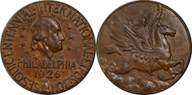 1926 Sesquicentennial Exposition Medal. Baker-F421A, HK-451, SH 20-1 BZ. Copper. Mint State.

35 mm.

From the Ken Beukelaer Collection, Part II. ...