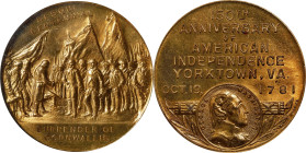 "1781" (1931) Surrender of Cornwallis Sesquicentennial Medal. Baker-Unlisted. Gilt. MS-64 (NGC).

31.6 mm. Obv: Scene depicting the surrender of Cor...