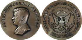 1961 John F. Kennedy Inaugural Medal. Dusterberg-OIM 15S70, MacNeil-JFK 1961-2. Silver. No. 5448. Mint State.

70 mm. 5.16 troy ounces, .999+ fine. ...