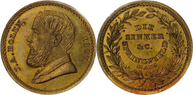 1867 J.A. Bolen Store Card. No Obverse Signature. Musante JAB-24. Brass. MS-64 (PCGS).

25 mm.

From the Martin Logies Collection. Earlier from ou...