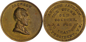 Undated (ca. 1867) Jackson / The Stern Old Soldier Medal. By John Adams Bolen. Musante JAB-27. Brass. MS-63 (PCGS).

25 mm.

From the Martin Logie...