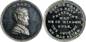 Undated (ca. 1868) Grant / Our Next President Medal. By John Adams Bolen. Musante JAB-32, DeWitt-USG 1868-33. Tin. MS-62 (PCGS).

25 mm.

From the...