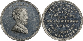 Undated (ca. 1872) Grant / Our Next President Medal. Kline Restrike. Dies by John Adams Bolen. Musante JAB-32. White Metal. MS-63 (PCGS).

25 mm.
...